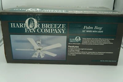 Harbor Breeze 42 in WHITE Flush Mount Indoor Ceiling Fan with Light Kit ARMITAGE - Image 1 of 4