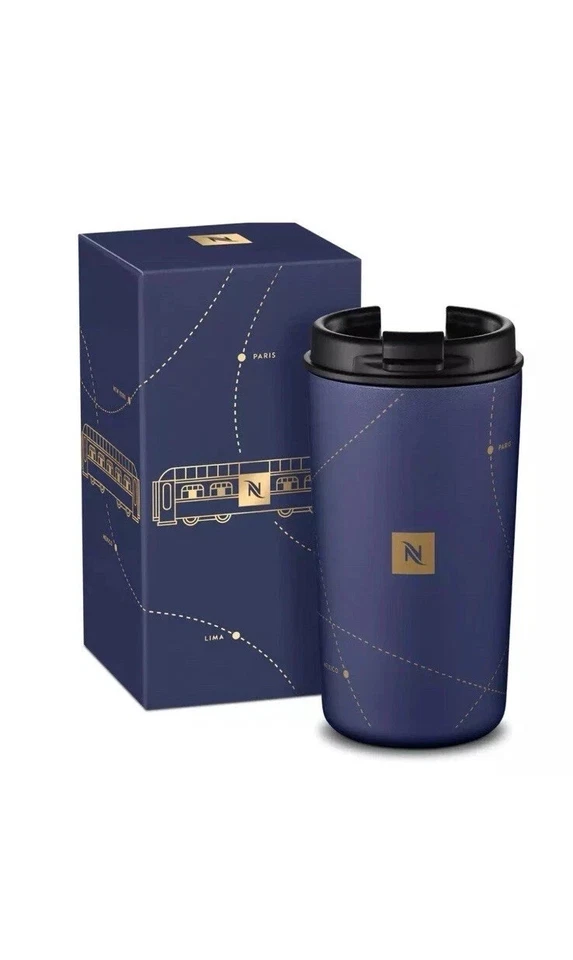 Nespresso Nomad Travel Mug Limited Edition Festive Odyssey Blue 13.5 oz — 第 1/1 张图片