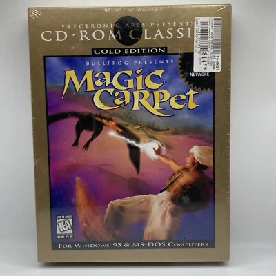Vintage Magic Carpet Retro PC Game Classic Gold Edition Sealed Boxed 1990s Rare - image 1 of 4