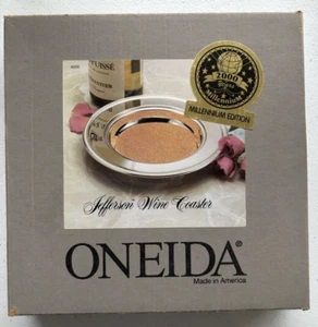 Oneida Jefferson™ Wine Coaster - Silverplate on Brass - Millennium Edition Y2K V - Picture 1 of 9