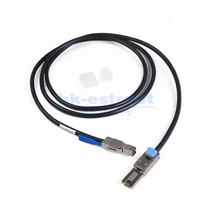 New SFF-8088 TO SFF8644 Mini-SAS HD 4X LANE SERVER 12/GBIT 2M External Cable - Picture 1 of 12