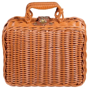 Glue Rattan Braided Suitcase Woven Storage Basket Baskets - Picture 1 of 12