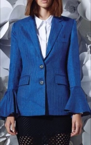 Pre-owned Women's Asilio | Blue Interpretation Blazer Sz.8 MSRP:$295 - Picture 1 of 7