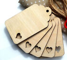 Wooden Luggage Tags Label Tags Jar Label with Heart Cutout Curved top 40mm
