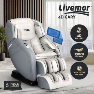 Livemor 4D Massage Chair Electric Recliner SL-track Full Body Massager Gary