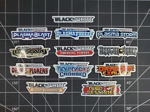 Pokemon Black & White Era Set Logo Symbols 12 Glossy Vinyl Stickers - Picture 1 of 7