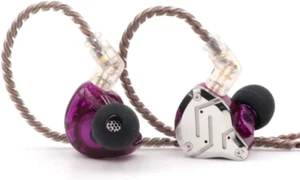 Linsoul KZ ZS10 Pro 4BA+1DD 5 Driver in-Ear HiFi Metal Earphones with Mic,Purple - Picture 1 of 9