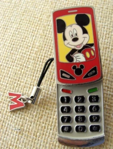 2009 Disney Mickey Mouse Sliding Cell Phone Pin Pinback Lapel Hat Pack - Picture 1 of 8