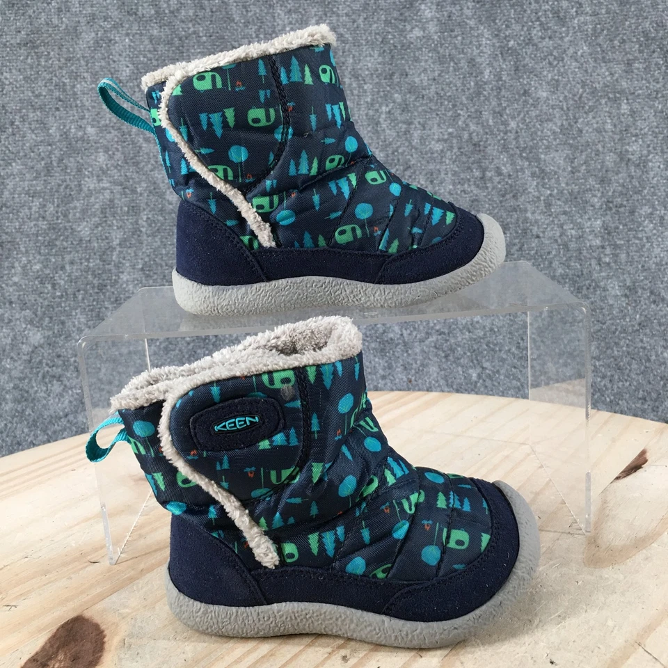 Keen Botas Juveniles 7 Mujeres 8.5 Tobillo Invierno Informales 230320 Cuero Azul Pull On Foto 1 de 4