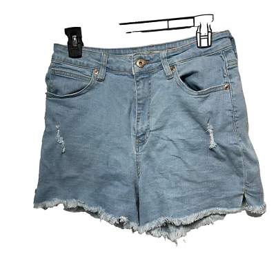 Celebrity Pink Jean Shorts Sz 11 / 30 Denim The Rebel High Rise Frayed Hem Jorts - Image 1 of 4