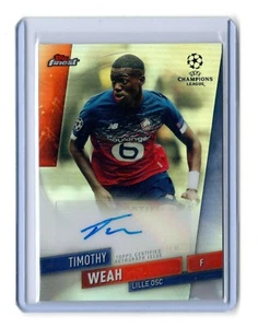 Timothy Weah 2019-20 Topps Finest UEFA Champions League Refractor Auto - Picture 1 of 2