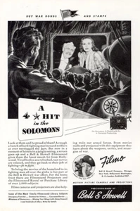 1943 Bell & Howell Filmo: Hit In the Solomons Vintage Print Ad - Picture 1 of 1