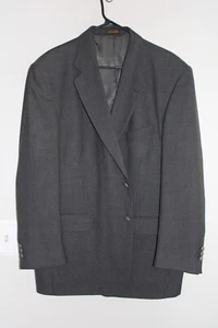 GRAY STAFFORD WOOL BLEND PEWTER METAL BUTTON BLAZER JACKET sz 46R sport coat - Picture 1 of 6