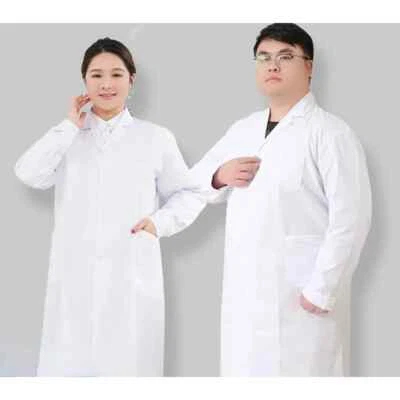 Plus Size Lab Coat Short Sleeve Doctor Nurse Dress Long Sleeve Medical Uniforms - Image 1 of 4