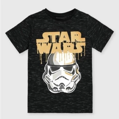 New Boys Disney Star Wars Stormtrooper Black Flec T-Shirt Age 3 Years - Image 1 of 2