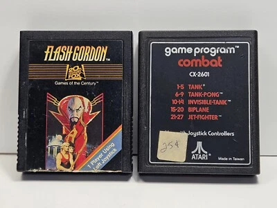 2ps Lot Flash Gordon Atari 2600, 1983 Game Program Combat CX-2601 Authentic Game - Image 1 of 4
