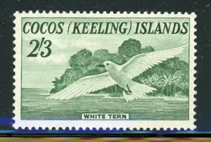 COCOS ISLANDS 6 SG6 MNG 1963 2sh3p grn White Tern CV$13 - Picture 1 of 1