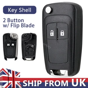 For 2009 2010 2011 2012-2017 Vauxhall Opel Astra J Insignia Flip Key Fob Case 2B - Picture 1 of 8