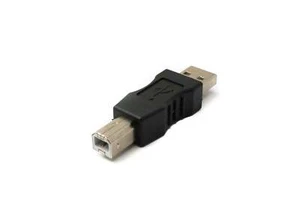 USB 2.0 Adapter Type B Plug to A Plug Cable in Black - Picture 1 of 4