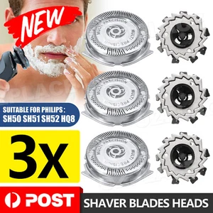 3Pcs Replacement Shaver Blades Heads For Philips Series 5000 SH50 SH51 SH52 HQ8 - Picture 1 of 9