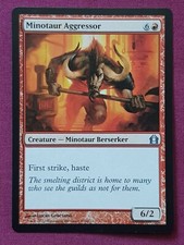 Magic The Gathering RETURN TO RAVNICA MINOTAUR AGGRESSOR single red card MTG