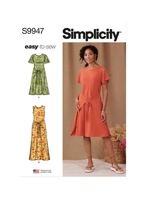 SIMPLICITY 9947 MISS DRESSES Sewing Pattern Sizes 4-12 & 12-20 Skill: EASY - Image 1 of 4