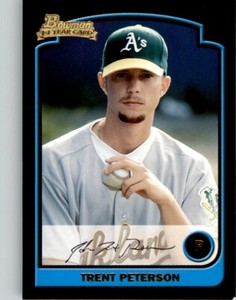 2003 BOWMAN DRAFT PICKS & PROSPECTS - RC #BDP87 TRENT PETERSON OAKLAND ATHLETICS