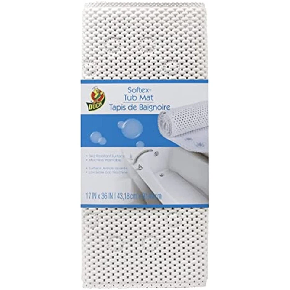 Duck BRAND 393477 Softex Bath Mat 17 X 36 Inch White
