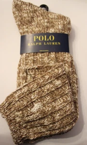 Nuevo Ralph Lauren Mujer Mezcla Algodón Marrón Bota Alta Trapo Calcetines - Imagen 1 de 3