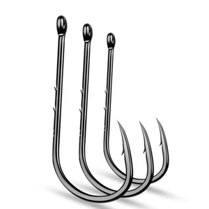 200pcs Fishing Hooks Bait Holder Jig Big Barbed Hook Treble Fishing Tackle - Picture 1 of 30