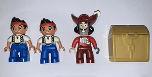Lego Duplo Jake And The Neverland Pirates. Jake, Captain Hook, Treasure Chest - Picture 1 of 1