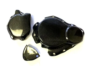 Carbon Fiber engine and clutch covers for Suzuki GSXR600 GSXR750 L11 2011-2023 - Picture 1 of 3