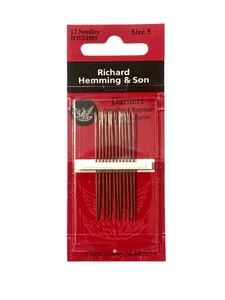 Size 5    -- Darners, Hand Sewing Needles --- 12/pack --- Richard Hemming & Son® - Picture 1 of 1