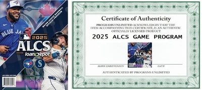 2025 ALCS PROGRAM AMERICAN LEAGUE WORLD SERIES TORONTO BLUE JAYS SHIPS TO CANADA - Image 1 of 3