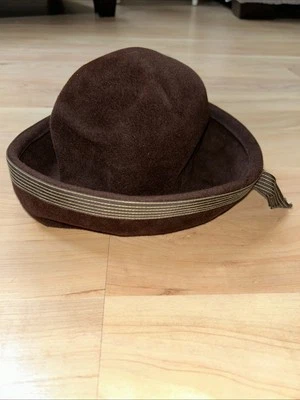 Sombrero Fedora Vintage de Carson Pirie Scott & Co. Marrón Deluxe Terciopelo Piel Importada Foto 1 de 4