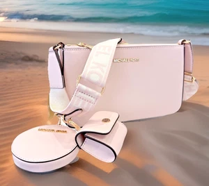 MICHAEL KORS Jet Set Crossbody Bag, Coin und AirPod Cases Leder Powder Blush - Bild 1 von 11