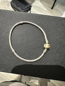 Genuine Pandora Two Toned Bracelet 20cm - Picture 1 of 4