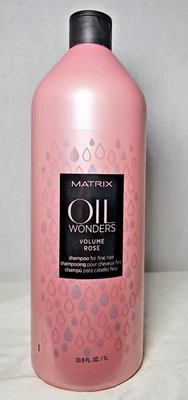 Matrix Oil Wonders Volume Rose Shampoo for Fine Hair 33.8 oz/ 1 Liter New - Image 1 of 2