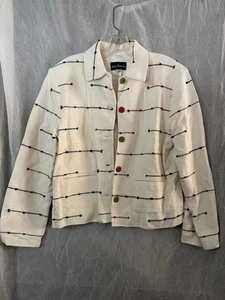 Ana's Fashions M Jacke Guatemala Creme mit Farbfäden/Knöpfen - Bild 1 von 3