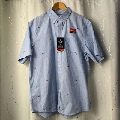 NUEVO CON ETIQUETAS Camisa Chaps Ultimate Control de Temp Abotonada Roja Langosta Bordada Para Hombre’s L Foto 1 de 4