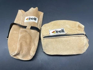 VINTAGE CINELLI VIP TUBULAR BAG & BOTTLE COVER SUEDE NOS CMT - Imagen 1 de 2