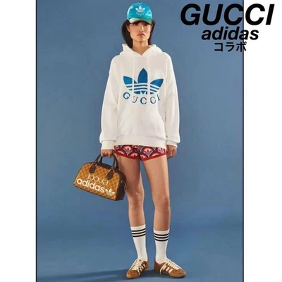 GUCCI adidas Trayfoil embroidered logo design hoodie size XS - Image 1 of 4