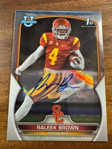 Raleek Brown 2022 1st Bowman Rookie Auto #83 USC - Picture 1 of 2