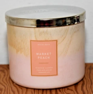 NEW Bath & Body Works White Barn Market Peach 3-Wick Candle - Picture 1 of 16