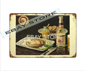 Insegna latta retrò birra Sioux City Iowa Brewing Co rustica stile antico - Foto 1 di 2