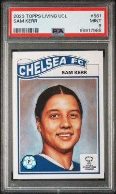 SAM KERR *  PSA 9  * 2024 TOPPS LIVING SOCCER UCL CARD #561 CHELSEA AUSTRALIA - Image 1 of 2