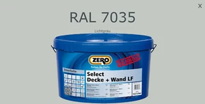 ZERO Select Decke + Wand LF Wandfarbe Innenfarbe Profi 12,5L RAL 7035 Lichtgrau - Bild 1 von 2