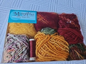 Museables Artsy Fiber Kit Yarn DIY Craft, Scarf Knitting Projects Autumn Colors - Picture 1 of 4