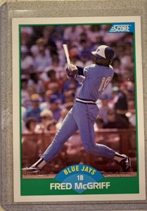 1989 Score Fred McGriff #6 Toronto Blue Jays