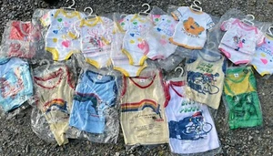 Vintage 1980’s T-Shirt and Stretch Shorts Set Terry cloth Cotton NOS Resale Lot - Picture 1 of 6